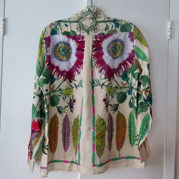 Franco Ferrari Silk Scarf Blouse - Floral Pattern - Picture 7 of 11